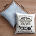 Fischen Angler Geschenk Kissen mit Füllung 40x40 Ich Bin Nicht immer Schlecht Gelaunt Angler Fischer (Grau) Blau Trendation