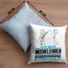 Musiklehrer Geschenk Kissen mit Füllung 40x40 Ich Bin Musiklehrer Aber Sag Doch Einfach Superheld Lustige Geschenkdiee für Musiklehrer (Grau) Blau Trendation