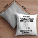Fußballfan Geschenk Kissen mit Füllung 40x40 Lustiger Spruch Ich Bin Fußballfan Warum Weil Ich Es Kann Geschenkidee Bester Fußballfan Geburtstag (Grau) Grau Trendation