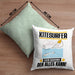 Kitesurfer Kissen mit Füllung 40x40 Geschenk für Kitesurfer Der Mann Der Alles Kann Geschenkidee zum Geburtstag (Grau) Grün Trendation