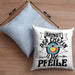 Bogenschützin Kissen mit Füllung 40x40 Geschenk Frauen Bogenschießen Geschenkidee Pfeil und Bogen (Grau) Blau Trendation