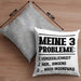 Meine 3 Probleme Kissen mit Füllung 40x40 Vergesslichkeit Männer Geschenkidee Ehemann Spruch (Grau) Grau Trendation