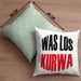 Lustige Kissen mit Füllung 40x40 Spruch "Was Los Kurwa" Polen Polnisches Geschenk (Grau) Grün Trendation
