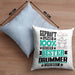 Drummer Geschenk Lustiger Spruch für Drummer Geschenkidee Bester Drummer Der WeltKissen mit Füllung 40x40 (Grau) Blau Trendation