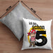 5ter Geburtstag Geschenkidee für Jungs Piraten-Kissen mit Füllung 40x40 zum 5. Geburtstag (Grau) Grau Trendation