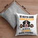 Berner Sennen Besitzer Kissen mit Füllung 40x40 Geschenk Lustiger Spruch Geschenkidee Besitzerin Berner Sennen Haben Personal (Grau) Grau Trendation