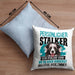 Border Collie Kissen mit Füllung 40x40 Geschenk Hundebesitzer Bordercollie Geschenkidee Kaffee-Kissen mit Füllung 40x40 Persönlicher Stalker (Grau) Blau Trendation