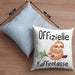 Offizielle Geschenk Kaffeetrinker Geschenkidee Kaffee-Kissen mit Füllung 40x40 (Grau) Blau Trendation