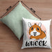 Meerschweinchen Geschenk Kissen mit Füllung 40x40 Spruch Meerschweinchen-Besitzerin Geschenkidee Wheek (Grau) Grün Trendation