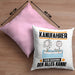 Kanufahrer Kissen mit Füllung 40x40 Geschenk für Kanufahrer Der Mann Der Alles Kann Geschenkidee zum Geburtstag (Grau) Rosa Trendation