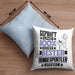 Hundesportler Geschenk Lustiger Spruch für Hundesportler Geschenkidee Bester Hundesportler Der WeltKissen mit Füllung 40x40 (Grau) Blau Trendation