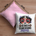 Berner Sennen Papa Besitzer Kissen mit Füllung 40x40 Geschenk Lustiger Spruch Geschenkidee Berner Sennen Liebhaber (Grau) Rosa Trendation