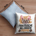 Französische Bulldogge Papa Besitzer Kissen mit Füllung 40x40 Geschenk Lustiger Spruch Geschenkidee Französische Bulldogge Liebhaber (Grau) Blau Trendation
