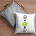 Frosch Kissen mit Füllung 40x40 Geschenk für Frosch-Liebhaber Lustige Geschenkidee :( + Frosch = :) Geburtstag (Grau) Grau Trendation