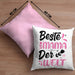 Mama Geschenk Kissen mit Füllung 40x40 Beste Mama Der Welt Geschenkidee Muttertagsgeschenk von Sohn Tochter (Grau) Rosa Trendation