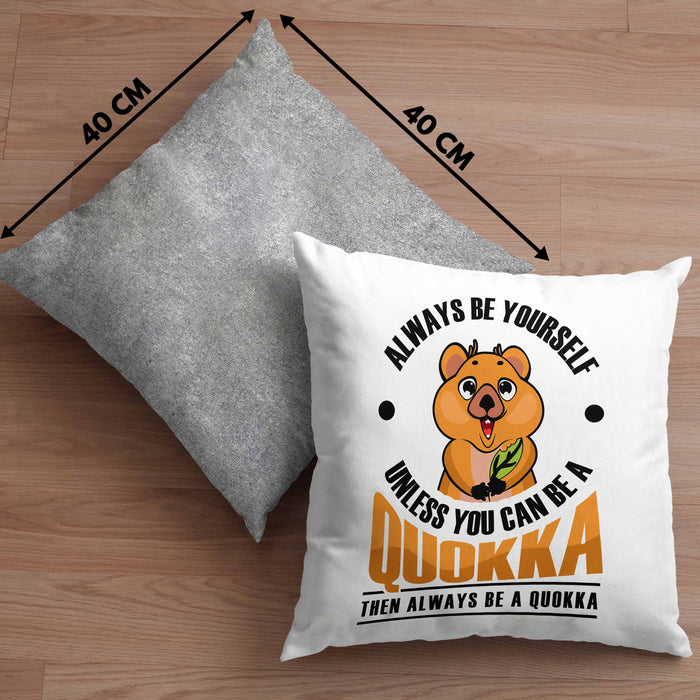 Lustige Kissen mit Füllung 40x40 Quokka-Motiv Geschenk für Quokka Liebhaber (Grau) Grau Trendation