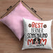 Berner Sennenhund Mom Besitzerin Kissen mit Füllung 40x40 Geschenk Lustiger Spruch Geschenkidee Besitzerin Berner Sennenhund Mama (Grau) Rosa Trendation