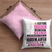 Hürdenläufer Geschenk Kissen mit Füllung 40x40 Lustiger Spruch Erheben Sie Sich Der Hürdenläufer Betritt den Raum (Grau) Rosa Trendation