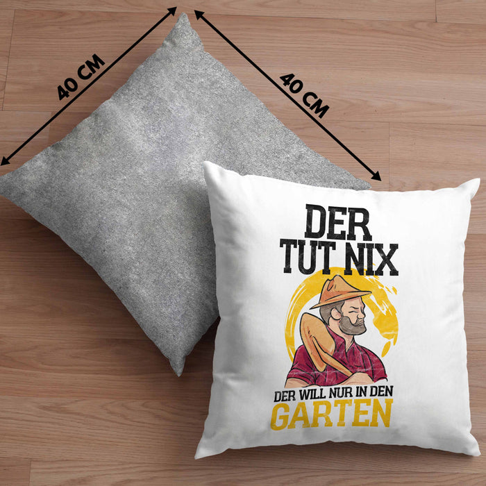 Lustige Kissen mit Füllung 40x40 für Gärtner tolles Geschenk für Hobby- und Landschaftsgärtner (Grau) Grau Trendation