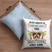 Yorkie Besitzer Kissen mit Füllung 40x40 Geschenk Lustiger Spruch Geschenkidee Ich Arbeite Hart Damit Mein Yorkie Seinen Traum Leben Kann (Grau) Blau Trendation