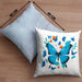 Schmetterling Kissen mit Füllung 40x40 Grafik Geschenkidee (Grau) Blau Trendation