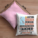 Taucher Geschenk Kissen mit Füllung 40x40 Lustiger Spruch Erheben Sie Sich Der Taucher Betritt den Raum (Grau) Rosa Trendation