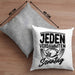 American Football Kissen mit Füllung 40x40 Geschenk Jeden verdammten Sonntag American Football-Spieler Geschenkidee (Grau) Grau Trendation