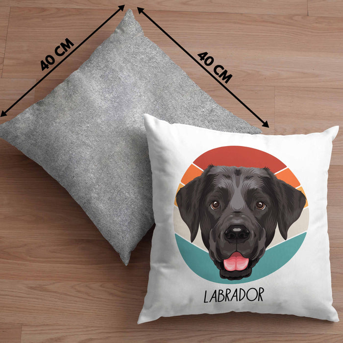 Labrador Besitzer Kissen mit Füllung 40x40 Geschenk Lustiger Spruch Geschenkidee Labrador Mama Papa (Grau) Grau Trendation