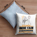 Indie-Fan Geschenk Kissen mit Füllung 40x40 Ich Bin Indie-Fan Aber Sag Doch Einfach Superheld Lustige Geschenkdiee für Indie-Fan (Grau) Blau Trendation