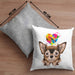 Chihuhahua Mama Besitzer Kissen mit Füllung 40x40 Geschenkidee Frauchen Herrchen Herz (Grau) Grau Trendation