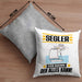 Segler Kissen mit Füllung 40x40 Geschenk für Segler Der Mann Der Alles Kann Geschenkidee zum Geburtstag (Grau) Grau Trendation
