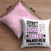 Wandern Geschenk Lustiger Spruch für Wandern Geschenkidee Bester Wandern Der WeltKissen mit Füllung 40x40 (Grau) Rosa Trendation