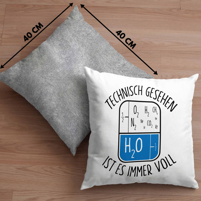 Lustige Kissen mit Füllung 40x40 mit technischem Spruch - Ideales Geschenk für Geburtstag (Grau) Grau Trendation