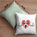Jack Russel Besitzer Kissen mit Füllung 40x40 Geschenk Lustiger Spruch Geschenkidee Herzschlag Jack Russel (Grau) Grün Trendation