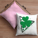 St Patricks Day Kissen mit Füllung 40x40 Kleeblatt Irisch Irland Geschenkidee (Grau) Rosa Trendation