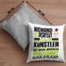 Künstler Geschenk Kissen mit Füllung 40x40 Lustige Geschenkidee für Künstler Geburtstag Niemand Ist Perfekt Aber Als Künstler Ist Man Nah Dran (Grau) Grau Trendation