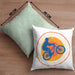 Moutainbike Geschenk Kissen mit Füllung 40x40 Mountainbiker Geschenkidee Kinder Männer Accessories Grafik MTB ler (Grau) Grün Trendation