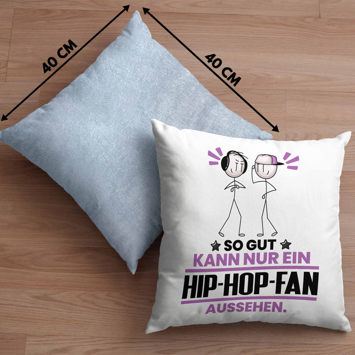Hip-Hop-Fan Geschenk Kissen mit Füllung 40x40 So Gut Kann Nur Ein Hip-Hop-Fan Aussehen Geschenkidee (Grau) Blau Trendation