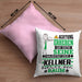 Kellner Geschenk Kissen mit Füllung 40x40 Lustiger Spruch Erheben Sie Sich Der Kellner Betritt den Raum (Grau) Rosa Trendation