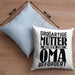 Oma Geschenk Kissen mit Füllung 40x40 Beste Oma Geschenkidee Geburtstag Muttertag Großartige Mütter Werden Zur Oma Befördert (Grau) Blau Trendation