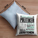Politiker Geschenk Kaffee-Kissen mit Füllung 40x40 Geschenkidee für Politiker Ich Bin Politiker Ich Kann Es Dir Erklären Jedoch Nicht Für Dich Verstehen Spruch Lustig (Grau) Blau Trendation
