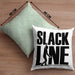 Lustige Kissen mit Füllung 40x40 für Slackliner Geschenk Slackline (Grau) Grün Trendation
