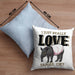 Lustige Tapir Kissen mit Füllung 40x40 Geschenk Tapir Liebhaber (Grau) Blau Trendation