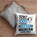 Musikfan Geschenk Lustiger Spruch für Musikfan Geschenkidee Bester Musikfan Der WeltKissen mit Füllung 40x40 (Grau) Grau Trendation
