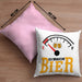 Kissen mit Füllung 40x40 Ich Brauche Bier Lustiges Biertrinker Party Geschenk (Grau) Rosa Trendation