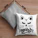 Katzen-Besitzerin Kissen mit Füllung 40x40 Geschenk Meow Katze Geschenkidee Miau Katzen Mama (Grau) Grau Trendation