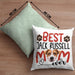 Jack Russell Mom Besitzerin Kissen mit Füllung 40x40 Geschenk Lustiger Spruch Geschenkidee Besitzerin Jack Russell Mama (Grau) Grün Trendation
