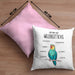 Lustige Wellensittich-Kissen mit Füllung 40x40 Geschenk für Wellensittich-Besitzer (Grau) Rosa Trendation