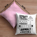 Anwalt Geschenk Lustiger Spruch für Anwalt Geschenkidee Bester Anwalt Der WeltKissen mit Füllung 40x40 (Grau) Rosa Trendation