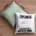 Zipliner Kissen mit Füllung 40x40 Geschenk für Zipliner Der Mann Der Alles Kann Geschenkidee zum Geburtstag (Grau) Grün Trendation